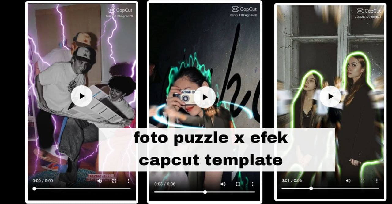 كاب كات foto puzzle x efek capcut template free link 2023 حمل برنامج